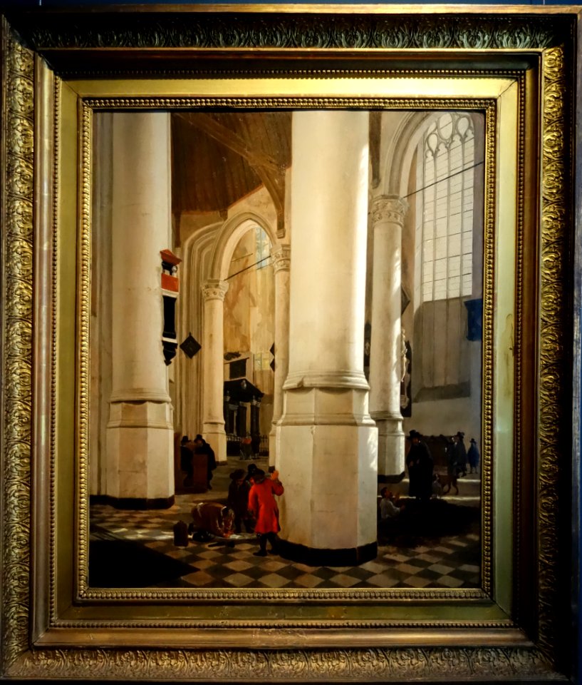Emanuel de Witte, Interior of the Old Church in Delft with the tomb of Piet Hein