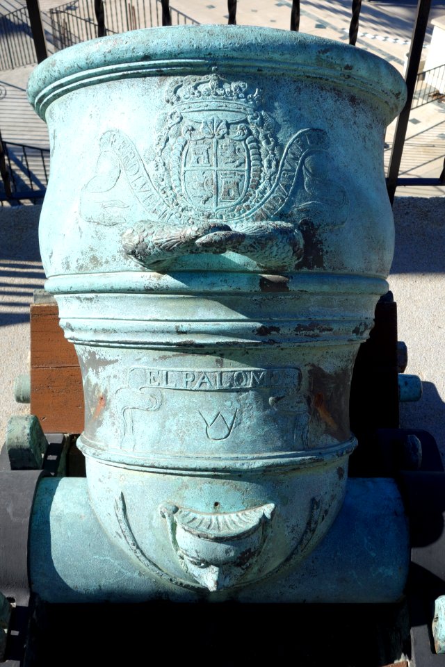 El Palomo, mortar from Morro Castle, Havana, removed in 1899 - Hearst Castle - DSC06627
