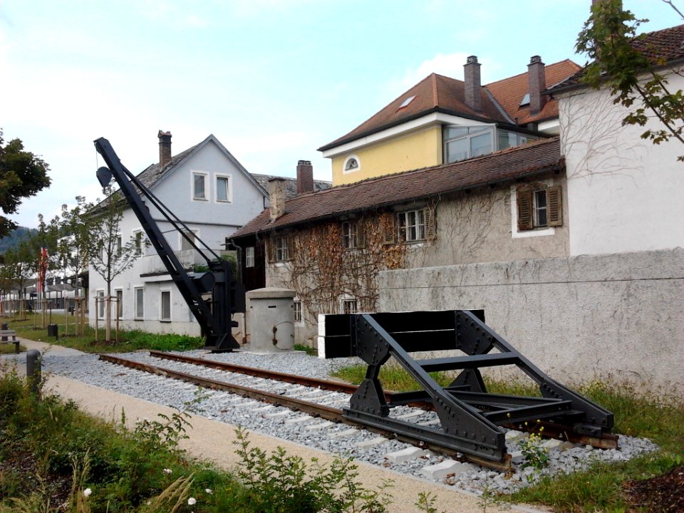Eisenbahnpark Eichstätt -Kran Bunker Prellbock 2017-08