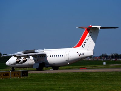 EI-RJG CityJet, AVRO RJ 85, taxiing at Schiphol (AMS - EHAM), The Netherlands, 16may2014, pic4 photo