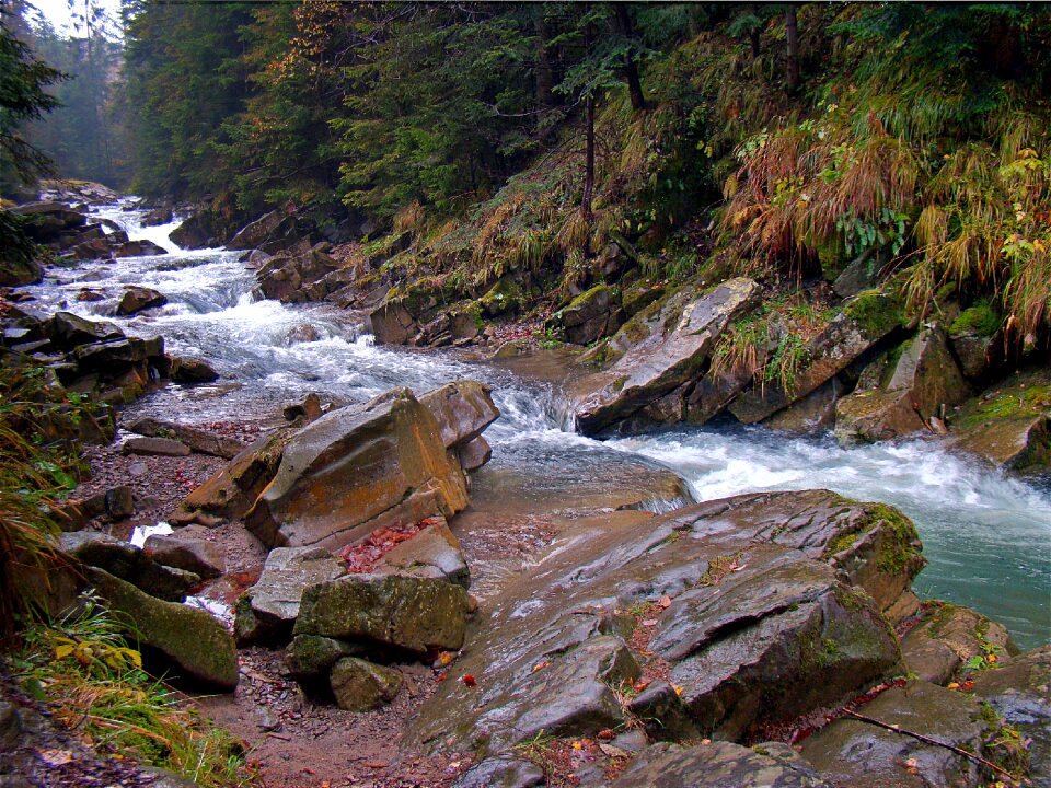 Hot water stream photo