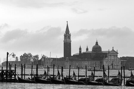 Overcast rainy landscape italian city