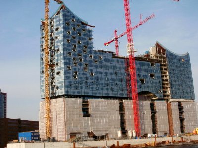 Elbphilharmonie Blick von der Elbe