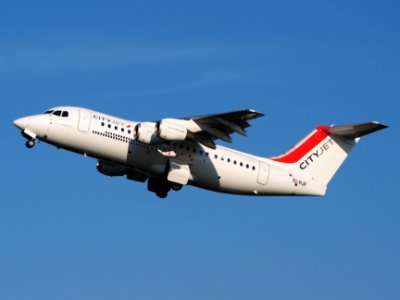 EI-RJF CityJet, AVRO RJ 85, takeoff from Schiphol (AMS - EHAM), The Netherlands, 16may2014, pic-2 photo