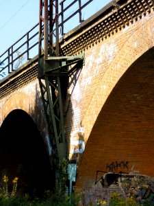 Eisenbahnviadukt Wiederitzsch in der Rietzschkeniederung im August 2017c