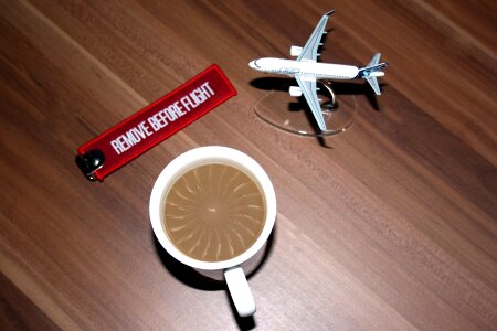 Model airplane coffee foam 3d-model photo