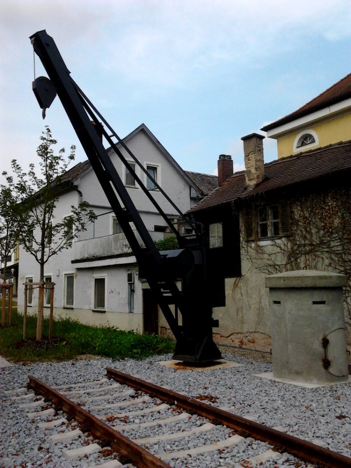 Eisenbahnpark Eichstätt -Kran Bunker 2017-08 (1)