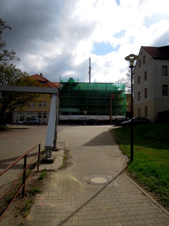 Eisenbahnüberführung Neue Harth in Gaschwitz -Bauliche-Höhenbegrenzung- Ende April 2018