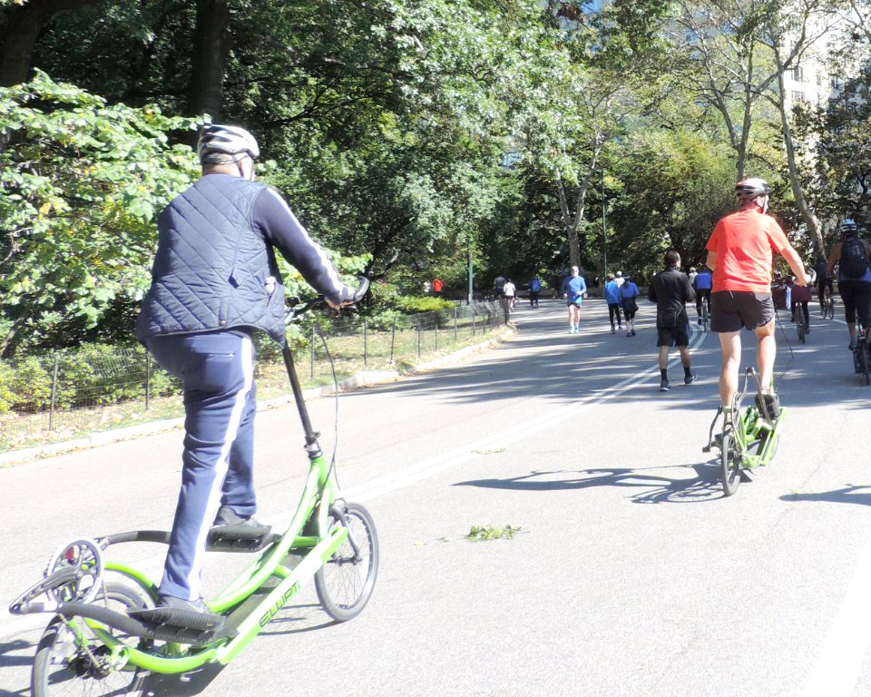 Eliptigo northbound on East Drive jeh