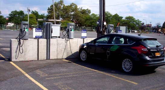 Electric car charging station