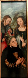 Elector Frederic the Wise of Saxony with Saints Ursula and Genevieve by Lucas Cranach the Elder - Statens Museum for Kunst - DSC08166