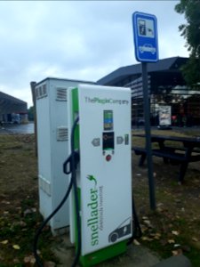 Electric vehicle charging station in Drongen, Begium - 2
