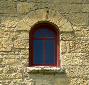 Elijah Filley stone barn S window 1