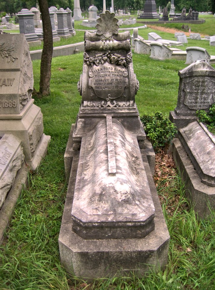Eliza Burd Blair Thaw Grave, Allegheny Cemetery, 2015-06-19, 01