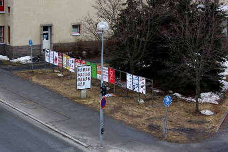 Election posters Saaristonkatu Oulu 20110412