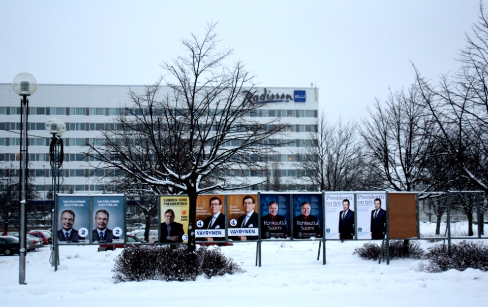 Election posters Oulu 20120107