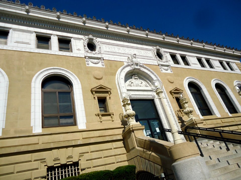Elizabeth New Jersey public library front entrance