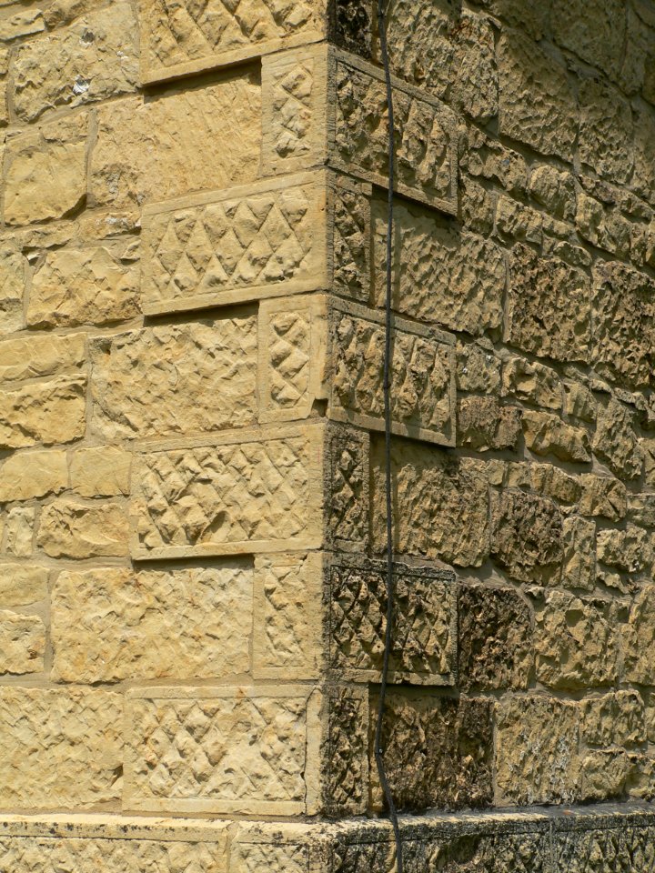 Elijah Filley stone barn stonework detail 1