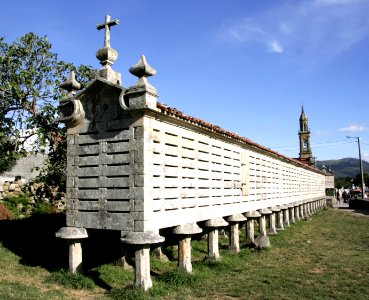 El hórreo de Carnota en Galicia