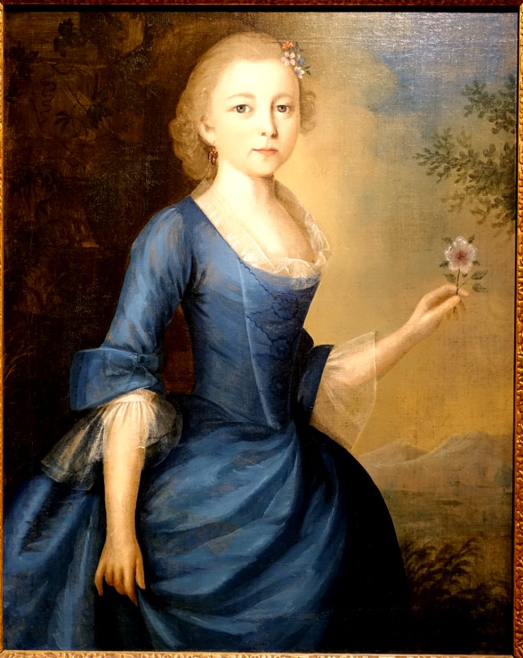 Eleanor Foster by Joseph Badger, 1755, oil on canvas - Portland Museum of Art - Portland, Maine - DSC04394