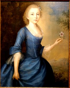 Eleanor Foster by Joseph Badger, 1755, oil on canvas - Portland Museum of Art - Portland, Maine - DSC04394