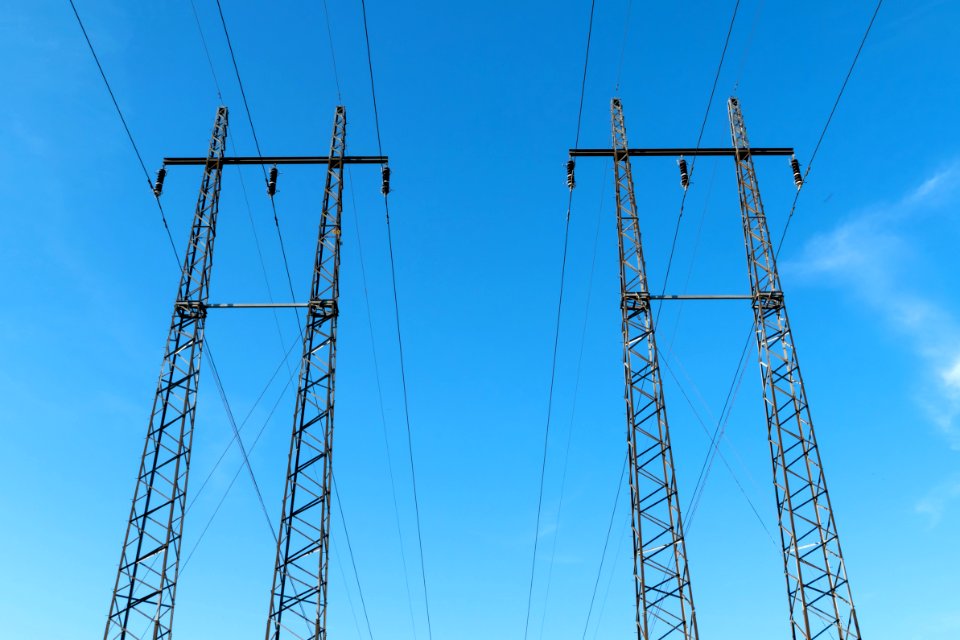 Electricity pylons in Häggvall 3