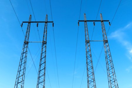 Electricity pylons in Häggvall 3
