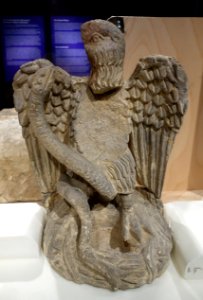 Eagle Wrestling with Serpent, Nabataean, Khirbet Tannur, Petra, 50-150 AD, limestone - Cincinnati Art Museum - DSC04361