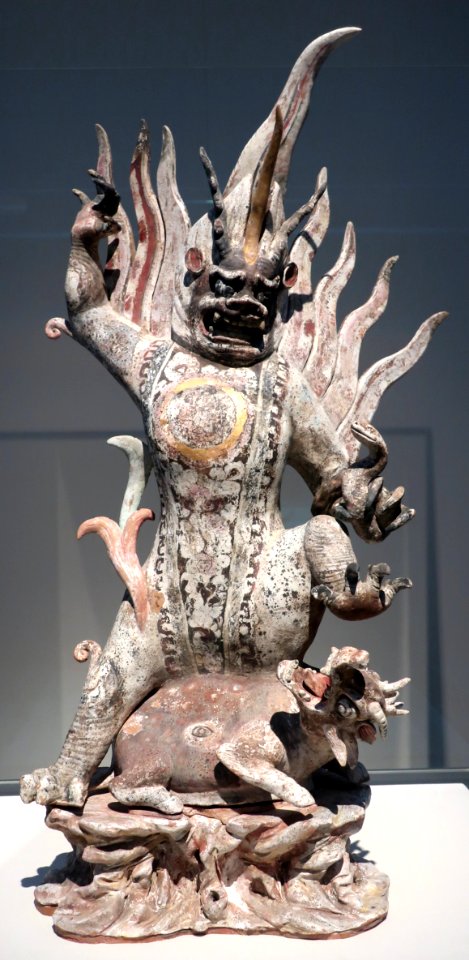 Earth Spirit, Tang dynasty, gray earthenware, Kimbell Art Museum