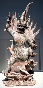 Earth Spirit, Tang dynasty, gray earthenware, Kimbell Art Museum