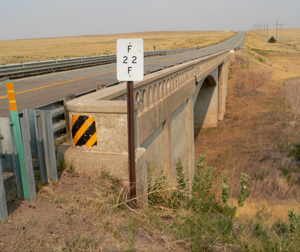 East Plum Bush Creek Bridge (Last Chance, CO) from WSW 1