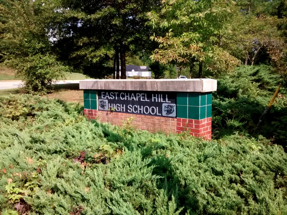 East Chapel Hill High School sign