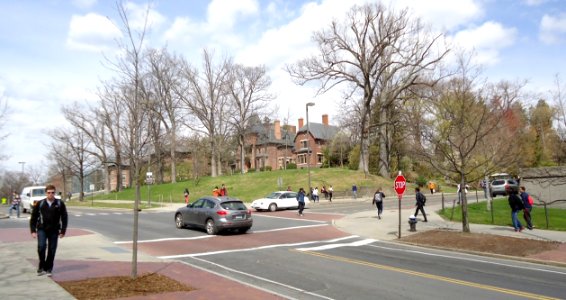 East Avenue at Tower Road, Cornell University