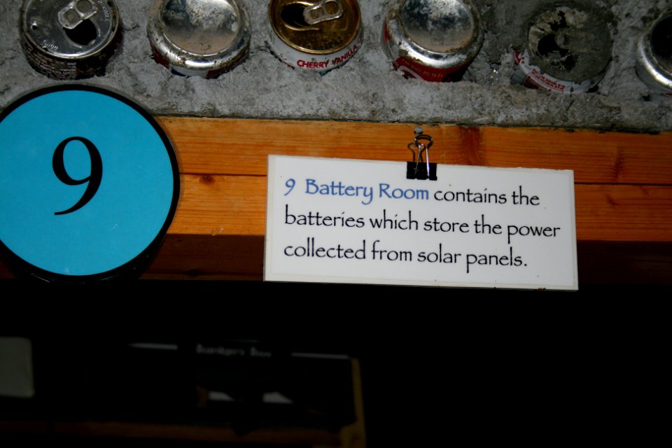 Earthship museum 9 battery room