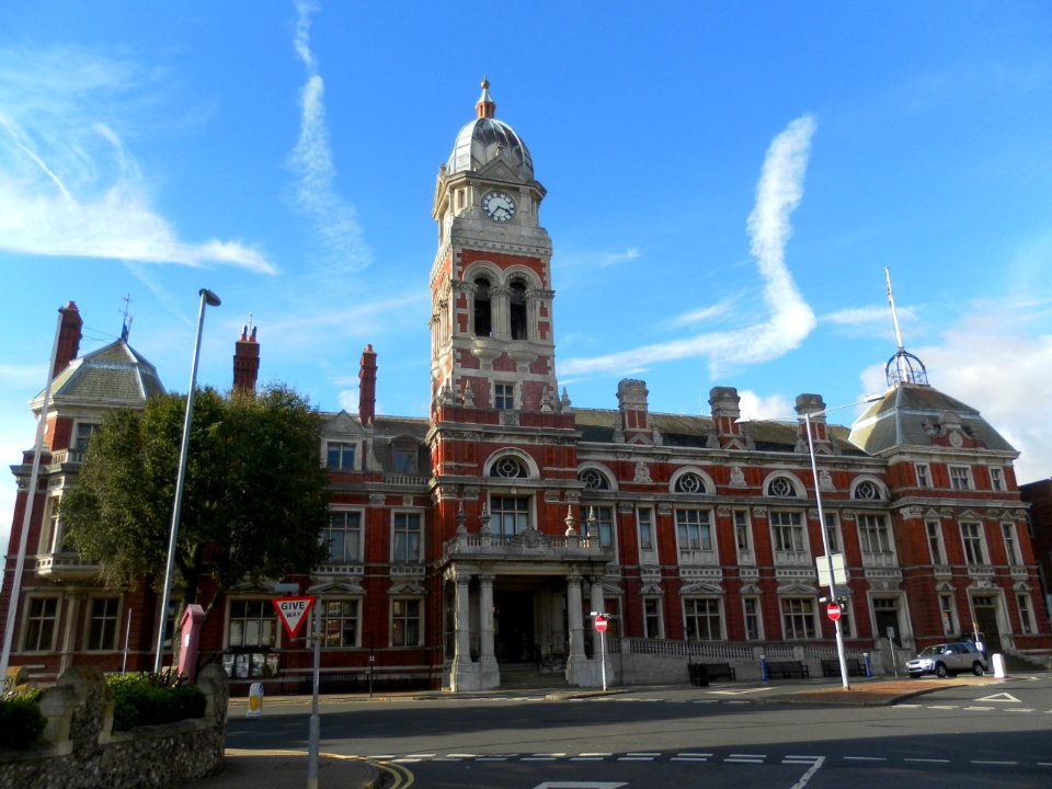 Eastbourne Town Hall, Grove Road, Eastbourne (NHLE Code 1043621) (October 2012)