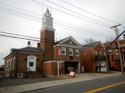 Eastchester NY Fire HQ Main St cloudy jeh