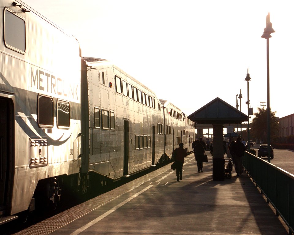 East Ventura (Montalvo) Metrolink Station at sunset