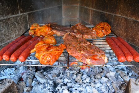 Grill sausages power supply photo