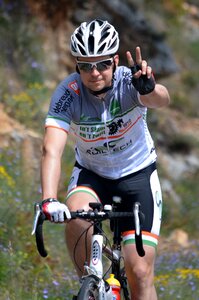 Man people professional road bicycle racer photo