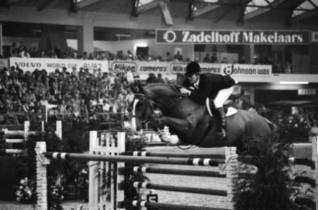 Eddie Macken (Ierland) op Carrols Royal Lion in aktie, Bestanddeelnr 931-7792