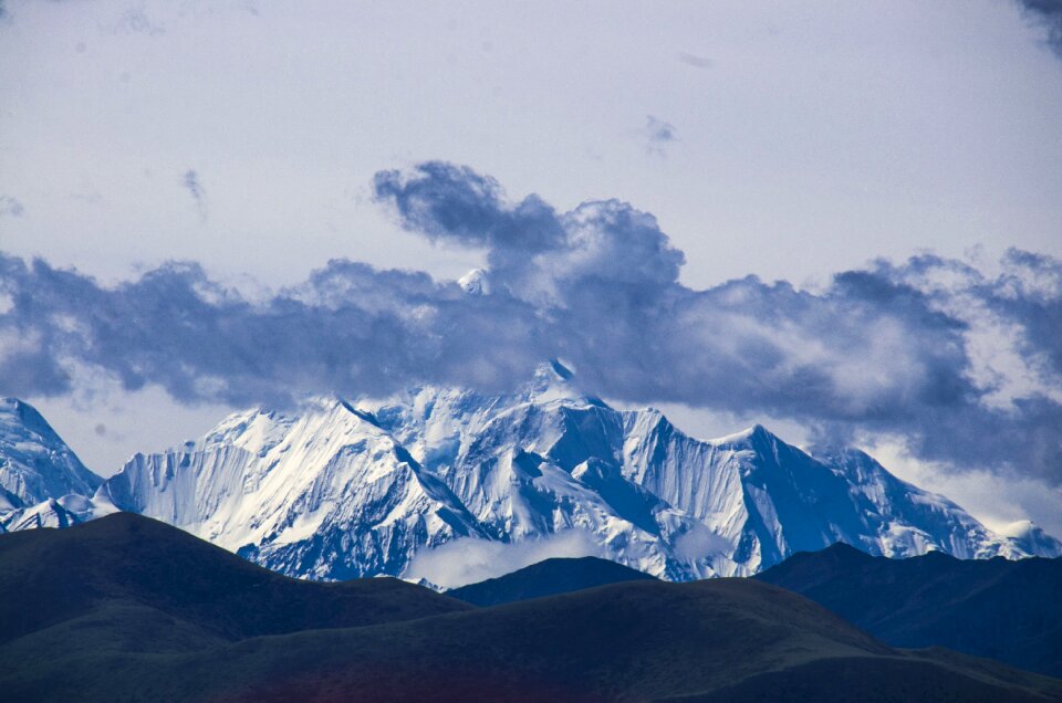 Cloud on foot mountaineer