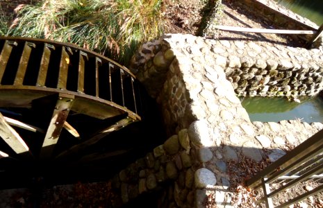 Echo Lake park NJ waterwheel close-up view photo