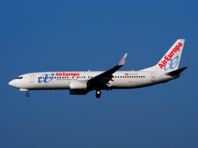 EC-LUT Air Europa Boeing 737-85P(WL), landing at Schiphol (AMS - EHAM), Netherlands, pic3