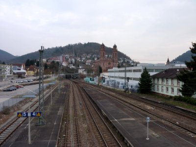 Eberbach Blick vom Bahnhofssteg