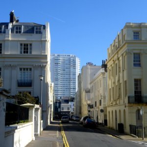 Eastward view along Sillwood Street, Brighton (March 2014)