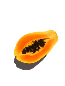 Fruit papaya cut in half
