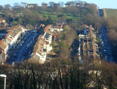 Eastward view from Former Jewish Cemetery, Florence Place, Brighton (December 2013) (2)