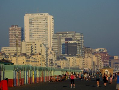 Eastward view towards Brighton along King's Esplanade, Hove (September 2013) (2)