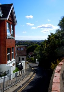 Eastward view along The Drove, Prestonville, Brighton (August 2014)