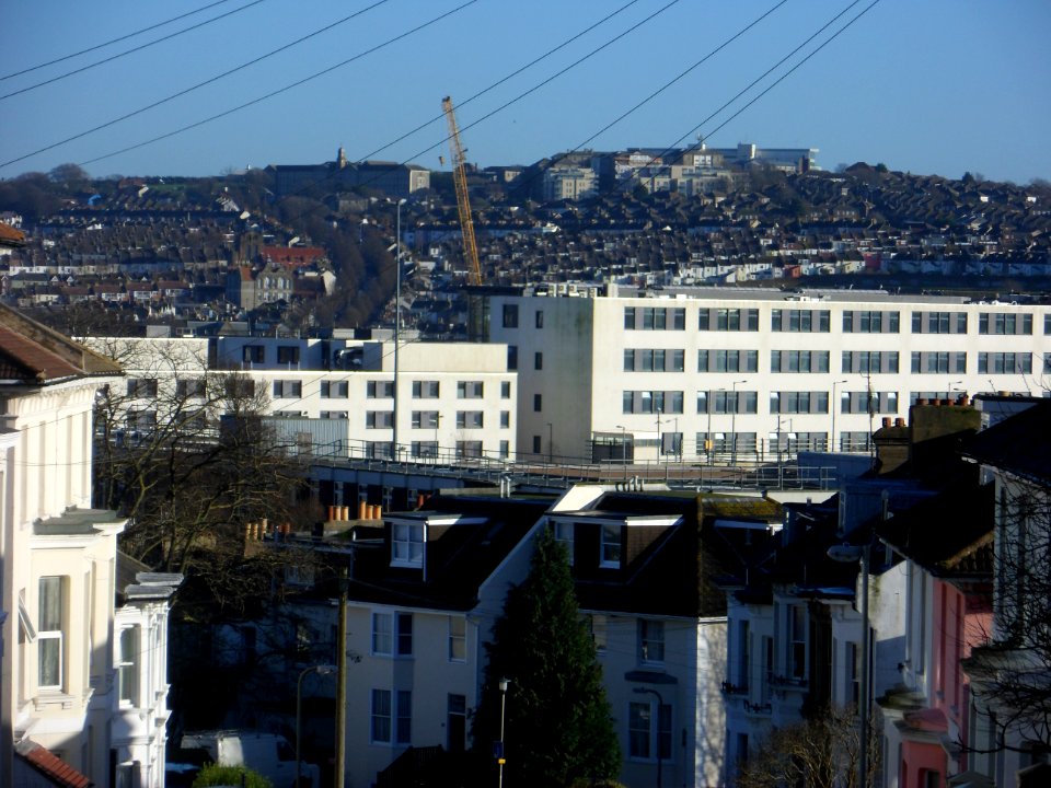 Eastward view of Elm Grove and Hanover areas from Howard Place, West Hill, Brighton (December 2013)